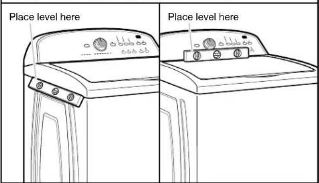 AMANA AMLAUNED4655EW - Check levelness of washer - 1