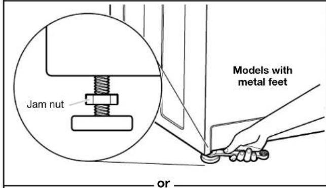 AMANA AMLAUNGD4655EW - Adjust leveling feet - 1