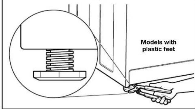 AMANA AMLAUNGD4655EW - Adjust leveling feet - 2