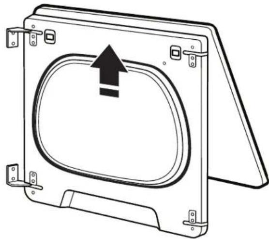 WHIRLPOOL WHLAUWED8127LW - Quite el ensamblaje de la puerta: - 4