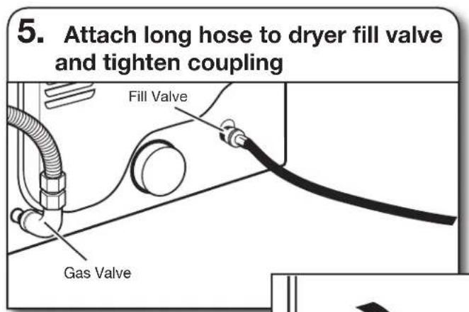 WHIRLPOOL WHLAUWED8127LW - Attach long hose to "Y" connector and tighten couplings - 1