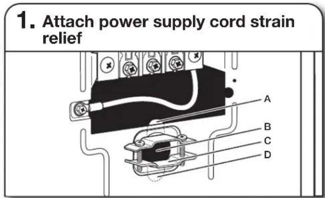 WHIRLPOOL WHLAUWED8127LW - Power Supply Cord Strain Relief - 1