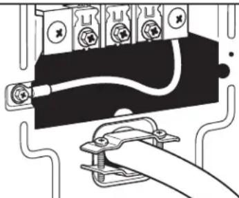 WHIRLPOOL WHLAUWED8127LW - Fixer le serre-cable du cable d'alimentation - 1