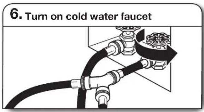 WHIRLPOOL WHLAUWED8127LW - Attach long hose to "Y" connector and tighten couplings - 3