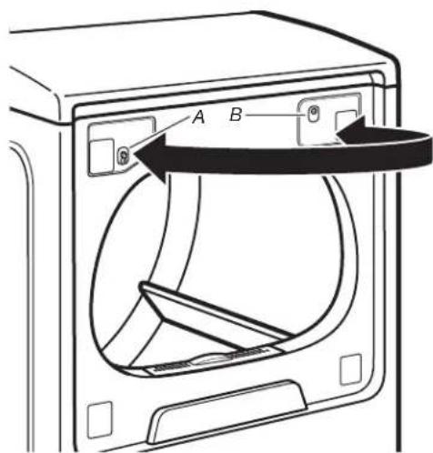 WHIRLPOOL WHLAUWED8127LW - Inversion de la gâche : - 1