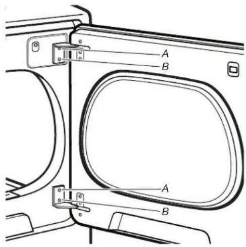 WHIRLPOOL WHLAUWED8127LW - Remove door from dryer cabinet: - 1