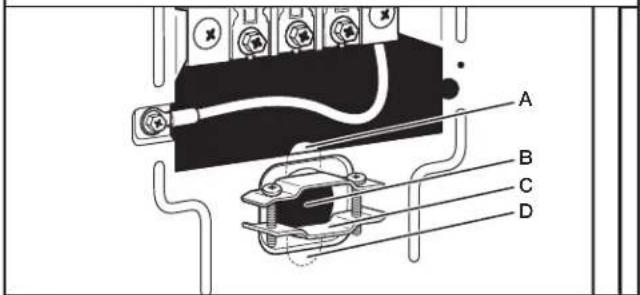 WHIRLPOOL WHLAUWED8127LW - Sujete el protector de cables del cable de suministro electrico - 1