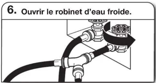 WHIRLPOOL WHLAUWED8127LW - Fixer le long tuyau au raccord en « Y » et serrer les raccords - 4