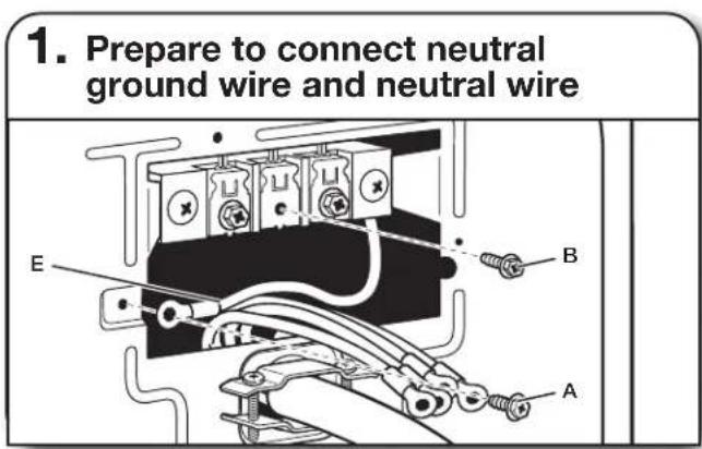 WHIRLPOOL WHLAUWED8127LW - 4-Wire Power Supply Cord Connection - 5