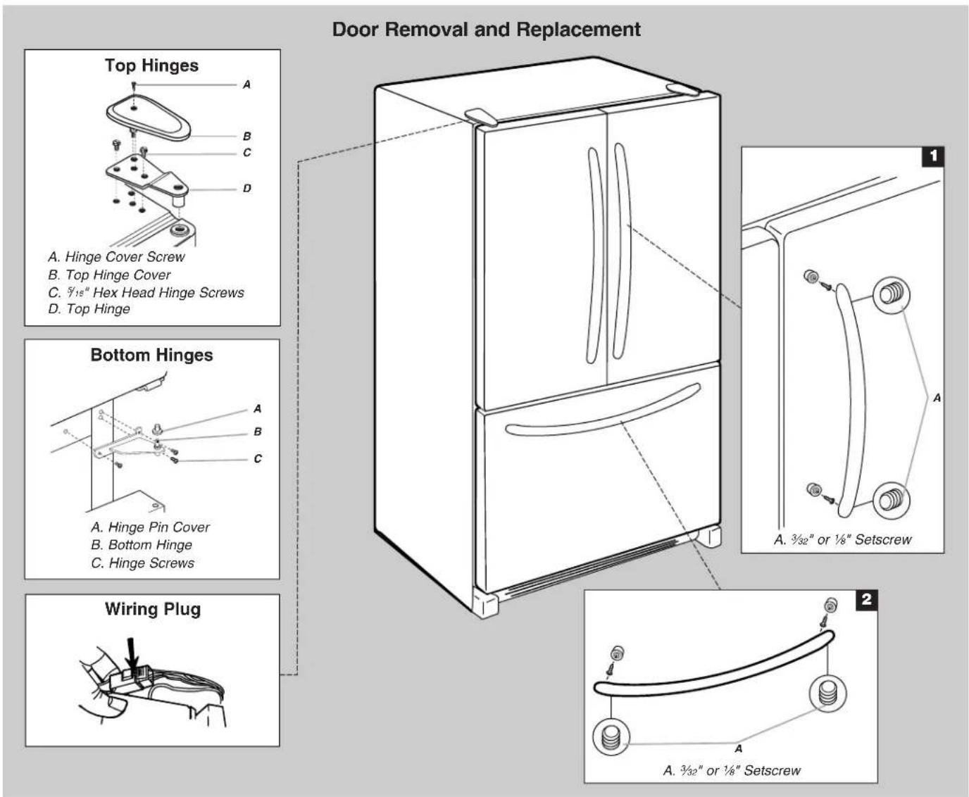 WHIRLPOOL WRB119WFBB - Door Swing Reversal (optional) - 13
