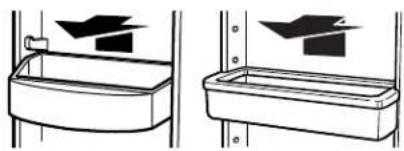 WHIRLPOOL WRT541SZDM - Retrait et réinstallation des balconnets : - 1