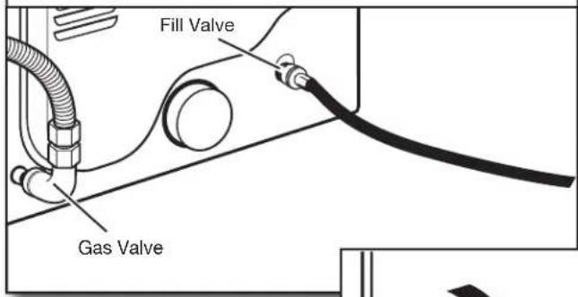 MAYTAG MALAUMED6230HC - Attach long hose to dryer fill valve and tighten coupling - 1