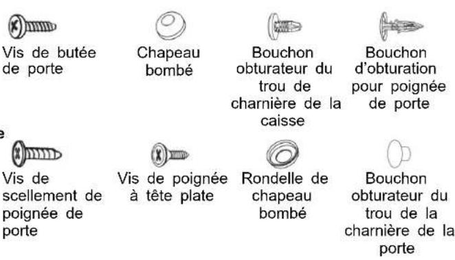 MAYTAG MRT311FFFE - Inversion du sens d'ouverture des portes et d'installation des charnières (facultatif) - 1