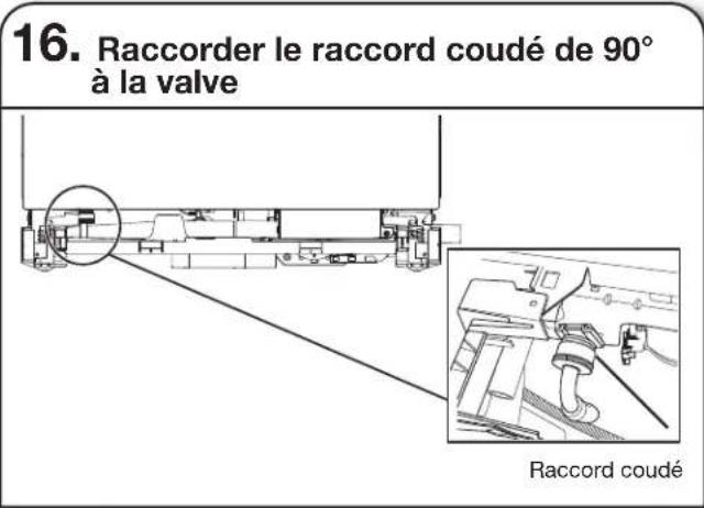 KITCHENAID KDFE104KPS - BRANCHEMENT DU TUYAU DE REMPLISSAGE A LA VALVE DE DISTRIBUTION - 1