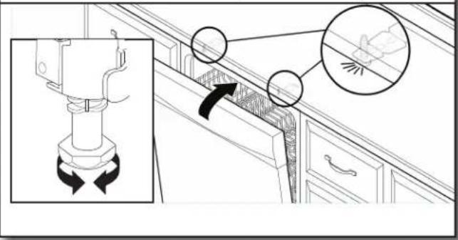 KITCHENAID KDFE104KPS - Compruebe el espacio de la puerta - 1