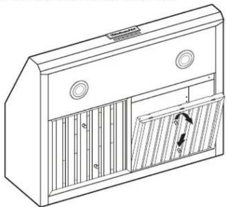 KITCHENAID KVUC606KSS - To Remove Metal Grease Filters: - 1