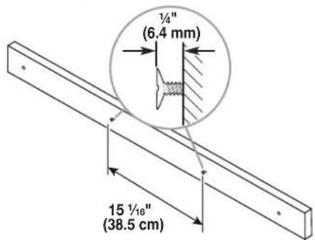 1/4" (6.4 mm) 15 1/16" (38.5 cm)