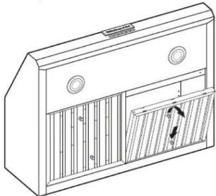 KITCHENAID KVUC600KSS - Dépose des filtres àGRAISSÉMETALLIQUES; - 1