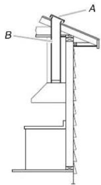 KITCHENAID KVWC908KSS - Installations d'évacuation typiques avec système de moteur de ventilateur interne - 1
