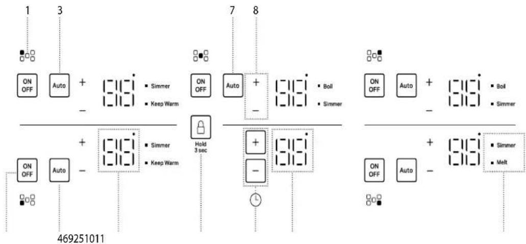 KITCHENAID KCIG550JBL - PARTS AND FEATURES-TOUCH-ACTIVATED CONTROLS - 2