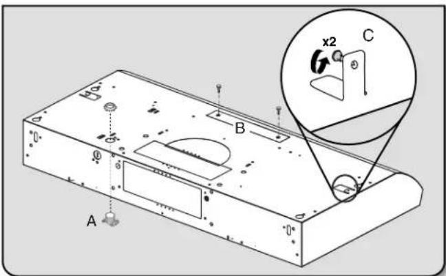 AMANA UXT4030ADS - Préparation des conduits d'évacuation et des pattes de montage de la hotte - 1