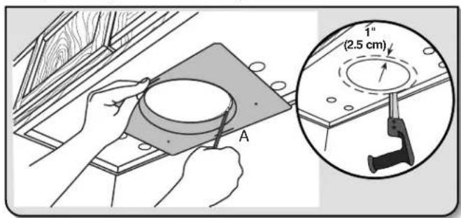 AMANA UXT2030ADW - Mark and cut vent opening - 1