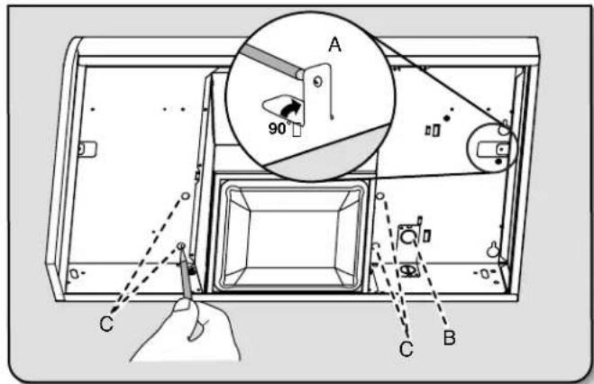 AMANA UXT2030ADW - Mark hole locations - 2