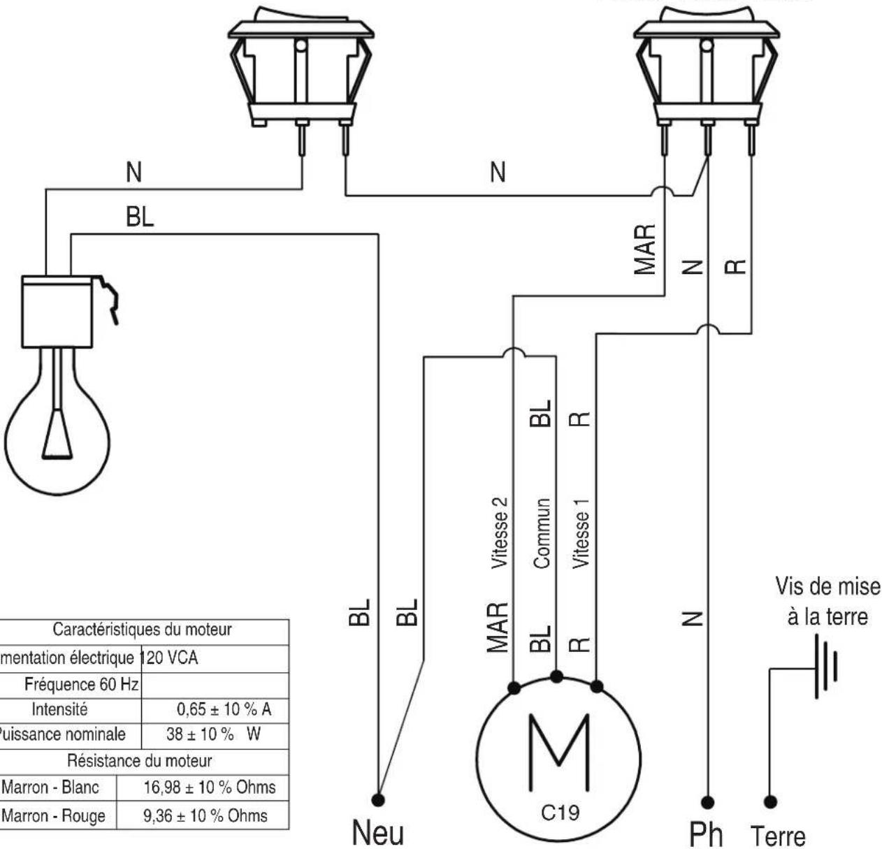 AMANA UXT2030ADW - SCHEMA DE CÂBLAGE - 1