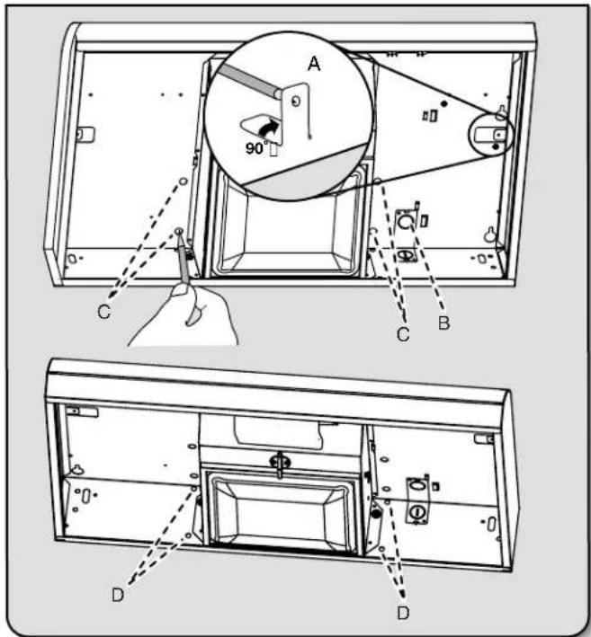 AMANA UXT4130ADS - Mark hole locations - 2