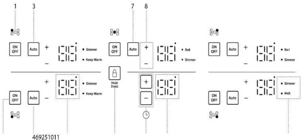 KITCHENAID KCIG550JSS - PIÈCES ET CARACTÉRISTIQUES – COMMANDES TACTILES - 2