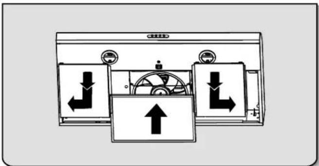 Diagram of a vehicle air intake system with directional arrows indicating traffic flow and pressure indicators