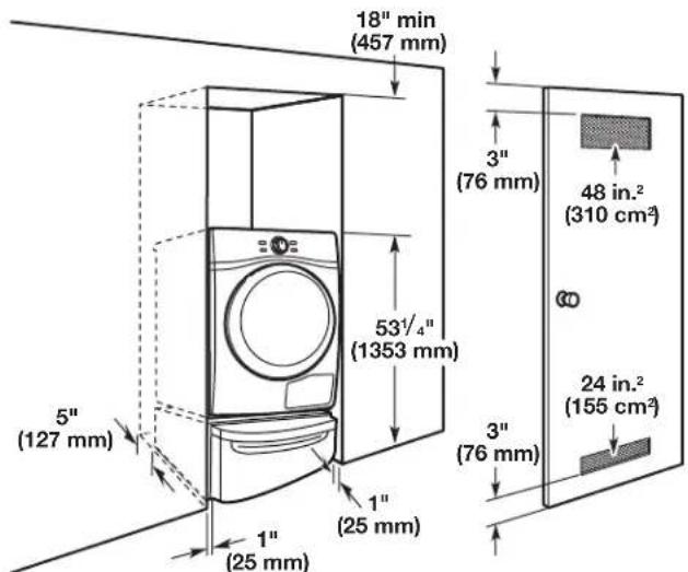 MAYTAG XHPC155YC - Recessed Area and Closet Installation Instructions - 1