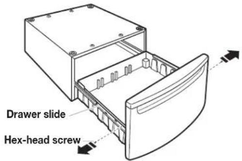 MAYTAG XHPC155YC - Remove pedestal drawer - 1