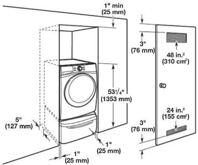 MAYTAG XHPC155YC - Recessed Area and Closet Installation Instructions - 1