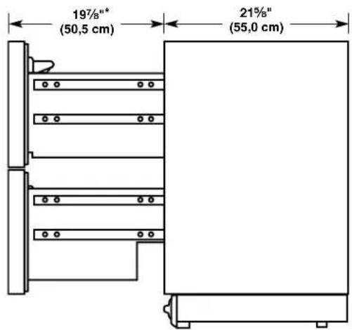 KITCHENAID KUDF204KPA - Dimensions de hauteur du tiroir - 4