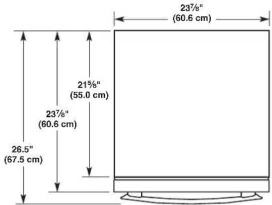 KITCHENAID KUDF204KPA - Drawer Height Dimensions - 5