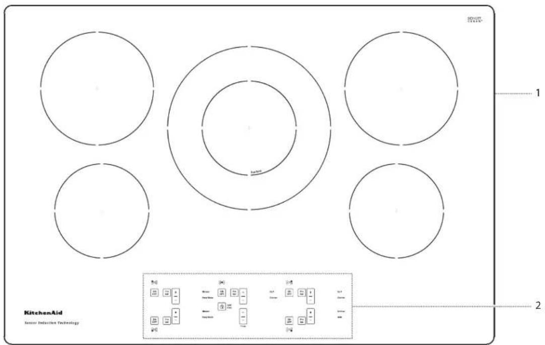 KITCHENAID KCIG956JSS - PIEZAS Y CHARACTERÍSTICAS: CONTROLES TACTILES - 1