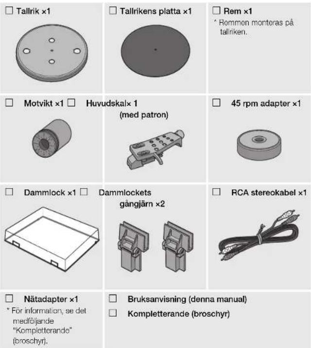 YAMAHA CDS303 - Kontrollera medfoljande tillbehör - 1