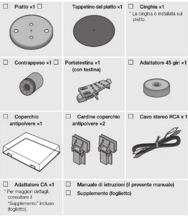 YAMAHA CDS303 - Verificare gli accessori forniti - 1