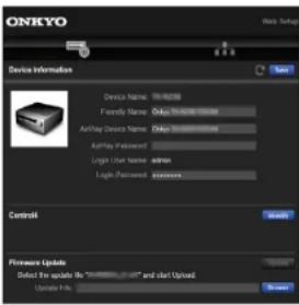 ONKYO TXNR6100 - Commandes du menu - 1