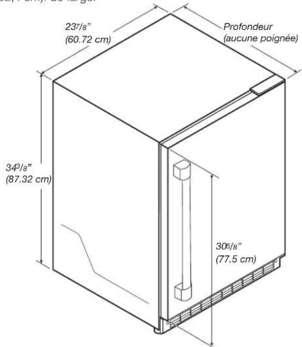 KITCHENAID KUBR314KSS - Dimensions de l'ouverture: - 2
