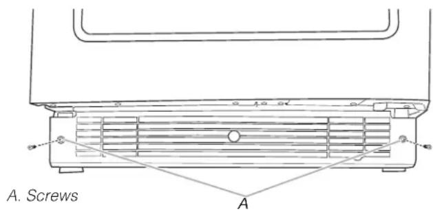 KITCHENAID KUBR314KSS - To remove the base grille: - 1