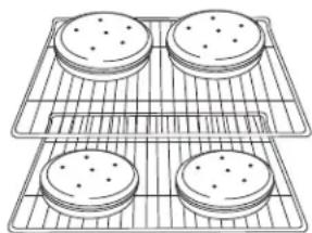 WHIRLPOOL WFE515S0JS - Cuisson au four des gâteaux à étages, sur deux grilles - 1