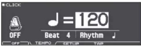 ROLAND VAD506 - Appuyez sur le bouton [CLICK]. - 1