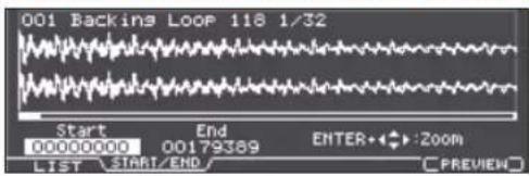 ROLAND VAD506 - Choisir une partie d'un échantillon utilisateur - 1