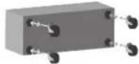 ROLAND KC990 - Fixation des roulettes (KC-600/KC-990) - 1
