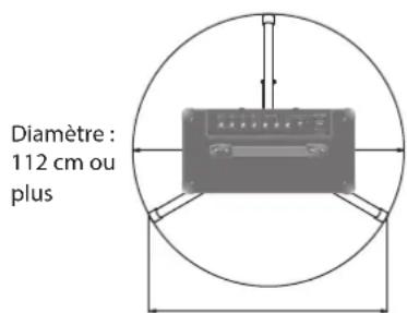 ROLAND KC80 - Desserrez le bouton du trépied et ouvre le trépied. - 1