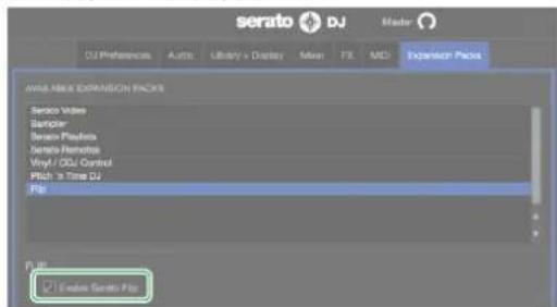 ROLAND DJ505 - Activer l'extension 'Serato Flip' - 5