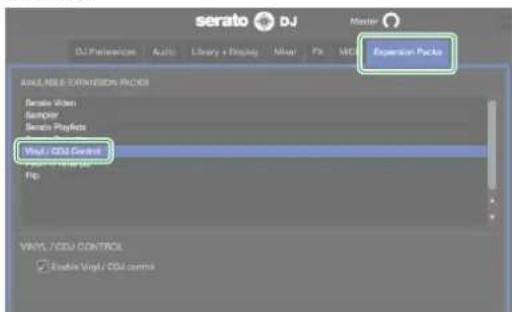 ROLAND DJ505 - Activier l'extension 'Serato DVS' - 3