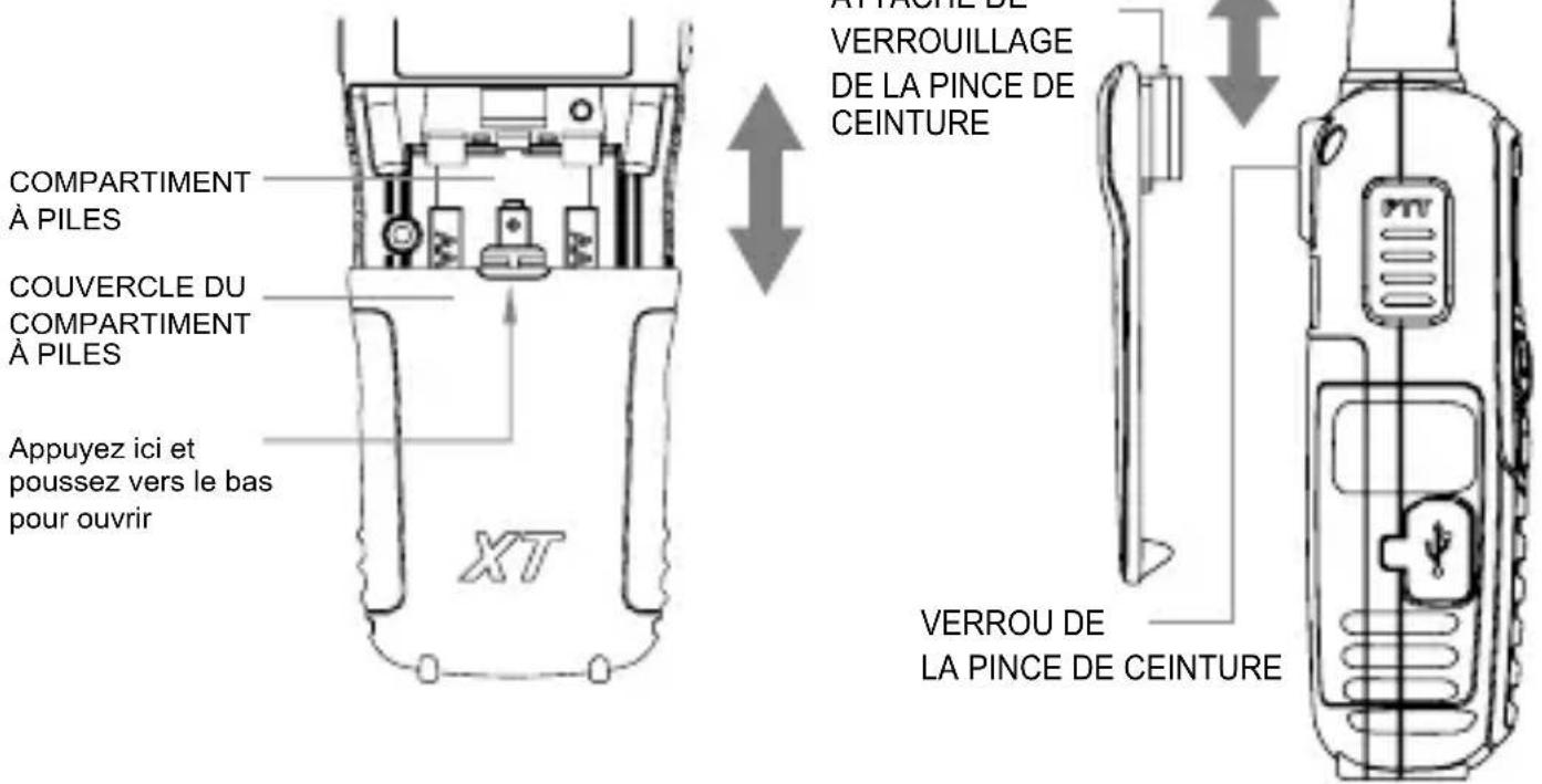 MIDLAND XTalker T51VP4 - INSTALLATION DES PILES - 1